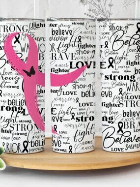 Breast Cancer Awareness Stainless Steel Tumbler
